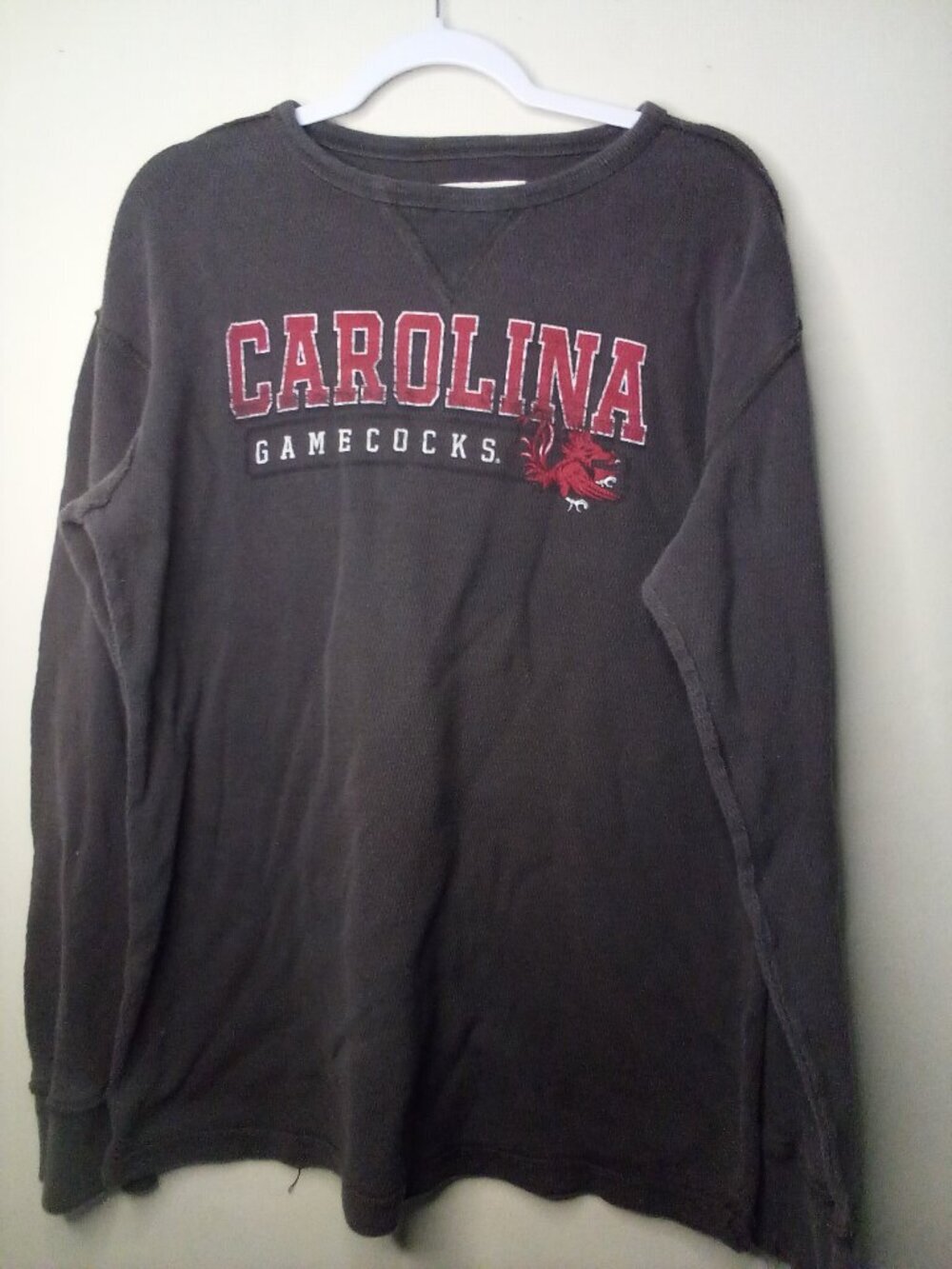 Press Box Thermal Shirt Men XL Carolina Gamecocks Long Sleeve Gray